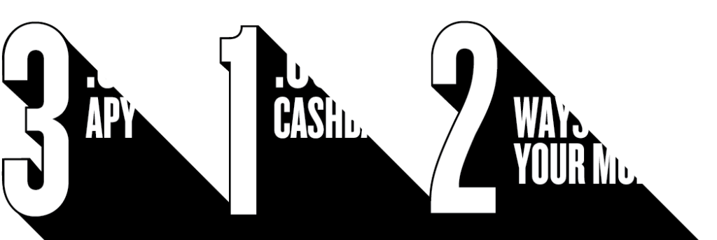 Graphic showing 3.5% apy, 1% cashback and 2 ways to grow your money.