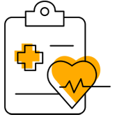 graphic of a medical clipboard and heart