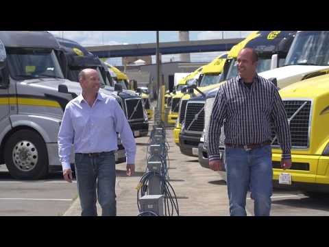 Stock photo of tuckers at a truck lot